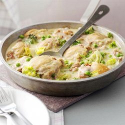 French Style Chicken With Peas and Bacon