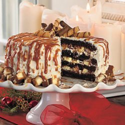 Cheesecake-Stuffed Dark Chocolate Cake