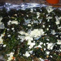Roasted Kale With Crumbled Feta