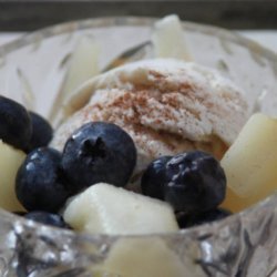 Poached Pears with Ginger Cream