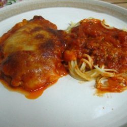Chicken Parmesan With Spaghetti