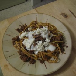 Sweet and Spicy Beef With Egg Noodles