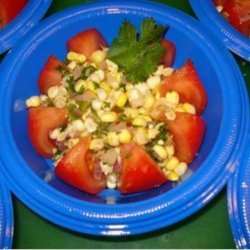 Summer Tomato Salad With Corn Salsa