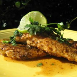 Spiced Chicken With Lime Cilantro Butter