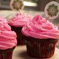 Chocolate Birthday Cupcakes with Vanilla Frosting (Paula Deen)