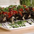 Grilled Eggplant Roulade with Balsamic Glaze (Aaron McCargo, Jr.)