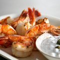 Grilled Prawns with Caper Tzatziki (Claire Robinson)