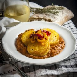 Polenta with Red Pepper Sauce
