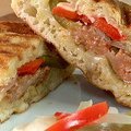 Hot Italian Sausage Panini with Pickled Peppers (Brian Boitano)