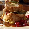 Oven-roasted Turkey Breast with Leeks and Cornbread Stuffing (Tyler Florence)