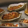 Oysters Casino with Red Bell Peppers, Chili and Bacon (Tyler Florence)