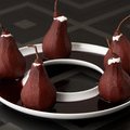 Red Wine Poached Pears with Mascarpone Filling (Michael Chiarello)