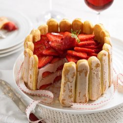 Rhubarb Charlotte with Strawberries and Rum
