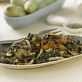 Sauteed Wild Mushrooms with Spinach (Robin Miller)