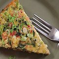 Spicy Corn Frittata with Tomatoes and Scallions