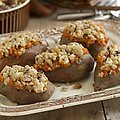 Stuffed Sweet Potatoes with Pecan and Marshmallow Streusel (Tyler Florence)