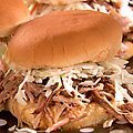 Tangy Pork Sandwiches with Spicy Slaw (Sandra Lee)