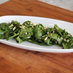 Wilted Spinach with Pine Nuts and Golden Raisins