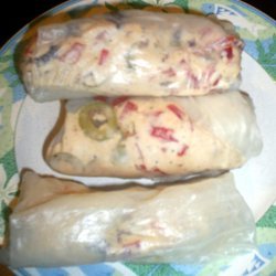 Fromage De Chevre And Red Bell Pepper Stuffed Spri...
