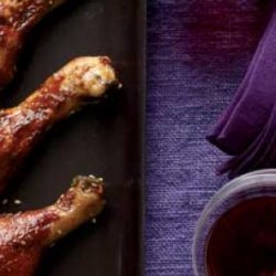 Chicken Drumsticks With Asian Barbecue Sauce