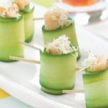 Cucumber Rolls With Smoked Trout