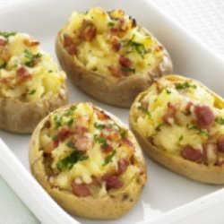 Potato Skins With Cheddar And Bacon