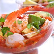 Spicy Shrimp Cocktail With Tomato And Cilantro