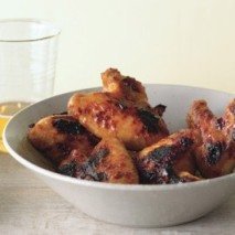 Peach-lacquered Chicken Wings