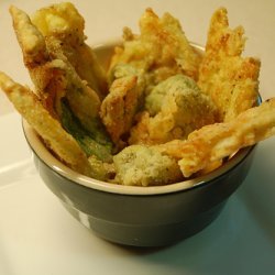 Simple Fried Squash Blossoms