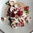 Spicy Calamari With Bacon And Scallions