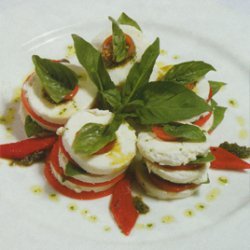 Cheese With Tomatoes And Basil