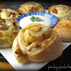 Bbq Ranch Chicken And Cheddar Pizza Roll Em’ Ups