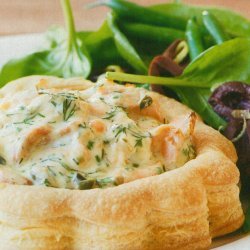 Salmon Dill And Caper Vol Au Vent With Spring Sala...