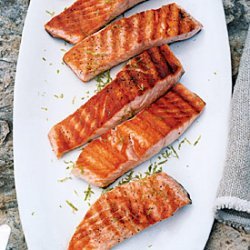 Grilled Salmon With Lime Butter Sauce