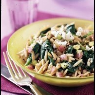 Warm Spinach Feta And Orzo Salad