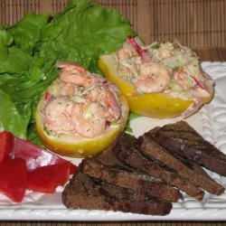 Shrimp Salad In Lemon Boats