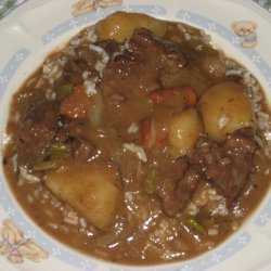 Beef Stew Made In A Cast Iron Dutch Oven