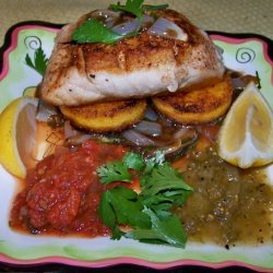 Pan Seared Scarlet Red Snapper Crispy Polenta With...
