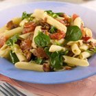 Penne Pasta With Spinach And Bacon