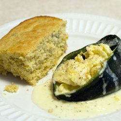 Scrambled Eggs with Poblano Chiles and Cheese