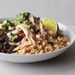 Black Beans and Rice with Chicken and Apple Salsa