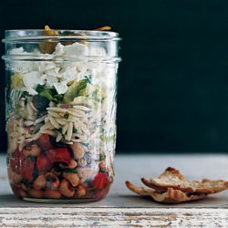 Greek Salad with Orzo and Black-Eyed Peas