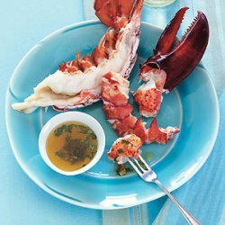 Steamed Lobster with Charmoula Butter