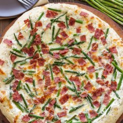 Goat Cheese and Asparagus Pizza
