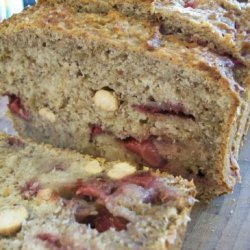 Rhubarb Compote Loaf With Fresh Strawberries