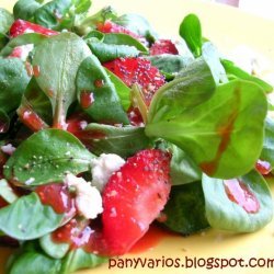 Strawberry And Watercress Salad With Strawberry Vi...