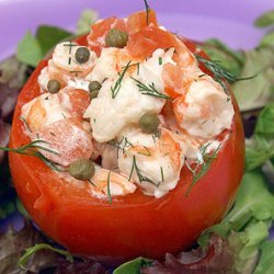 Shrimp Salad Stuffed Tomatoes