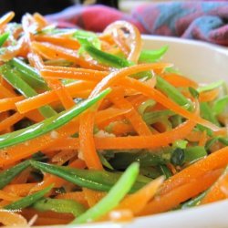 Fresh Snow Peas And Carrots With Lemon Vinaigrette