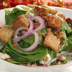 Spinach Salad With Blue Cheese Warm Bacon Vinaigre...