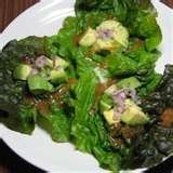 Salad Of Avocado N Romaine With Black Olive Dressi...